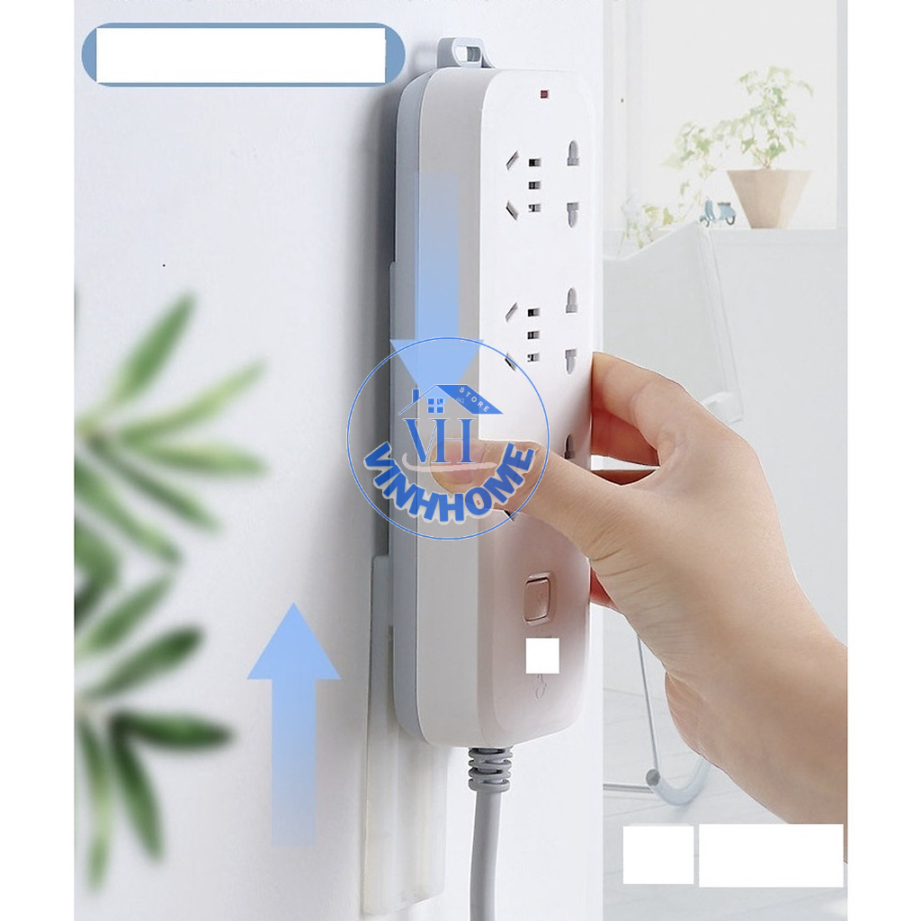 Bộ Miếng Dán Tường Dạng Trượt Treo Ổ Cắm Điện/ Mordem Wifi/ Remote đa năng.