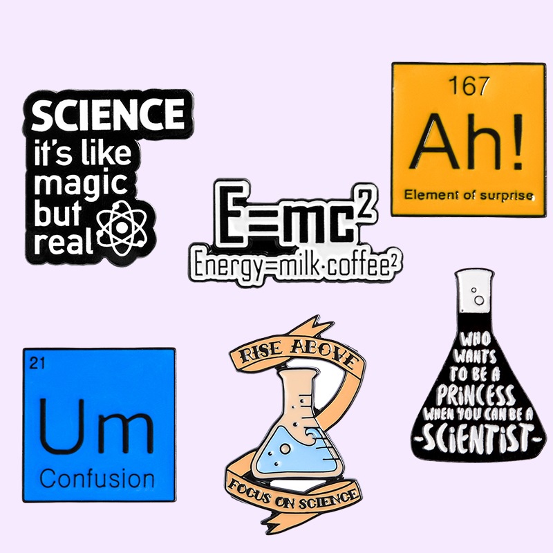 Ghim Cài Áo Hình Cốc Thí Nghiệm Khoa Học Cho Nam Nữ