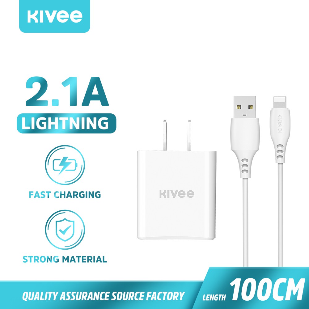Bộ củ sạc kèm cáp sạc Kivee dòng điện 110v-240v cho điện thoại Android