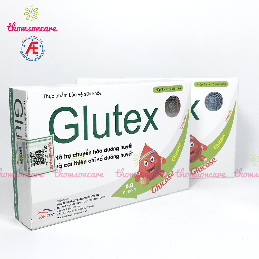 Glutex - Mua 6 tặng 1 bằng tem tích điểm - Hỗ trợ ổn định đường huyết, giảm tiểu đường từ mướp đắng, lá xoài