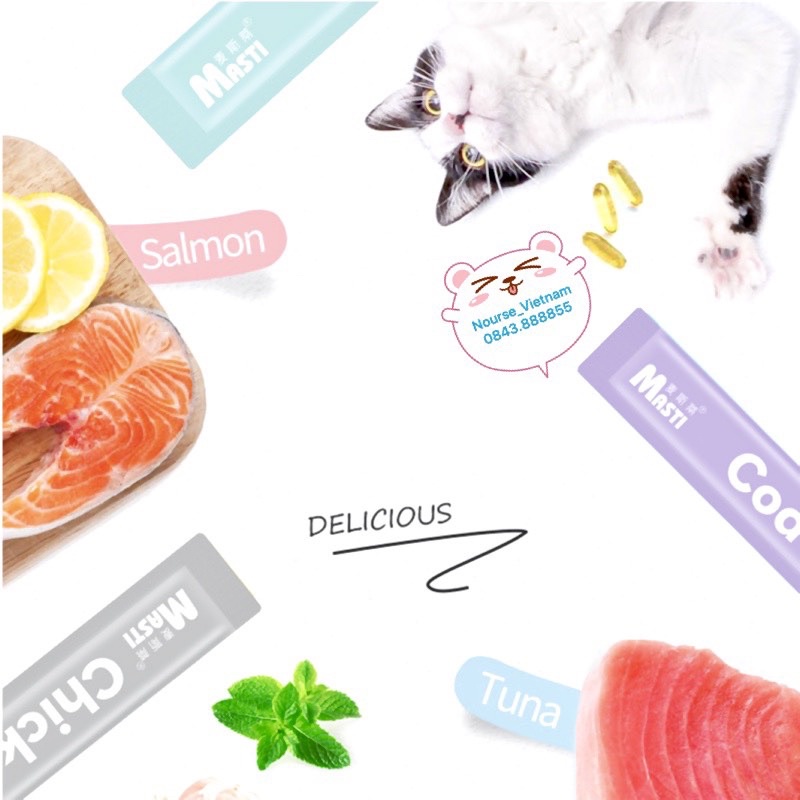 Súp thưởng cho mèo Masti siêu thơm ngon, bổ dưỡng (15gr)