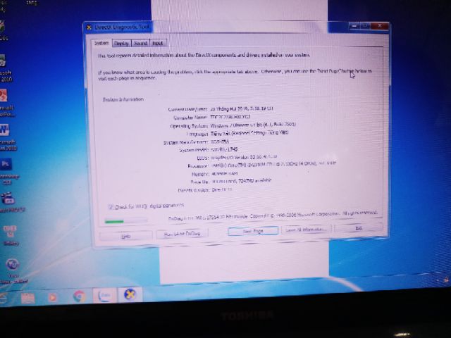 Toshiba L745 Core i3 gen 2 Ram 4gb HDD 320gb | BigBuy360 - bigbuy360.vn