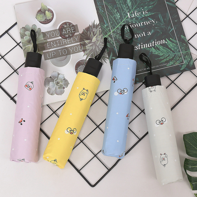 Ô chống tia UV Gấu bear , totoro trang trí nhẹ nhàng ( ô dù che mưa gấp gọn )