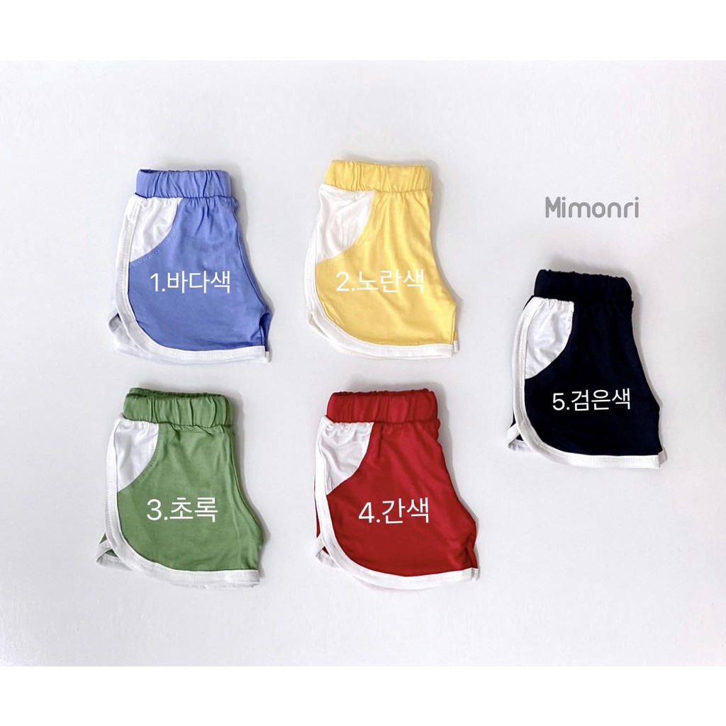 [SALE] Quần Bé Trai, Bé Gái MIMONRI Vải Thun Lạnh Viền Trắng Bo Túi, Quần Đùi Trẻ Em Mặc Hè KWQ2202
