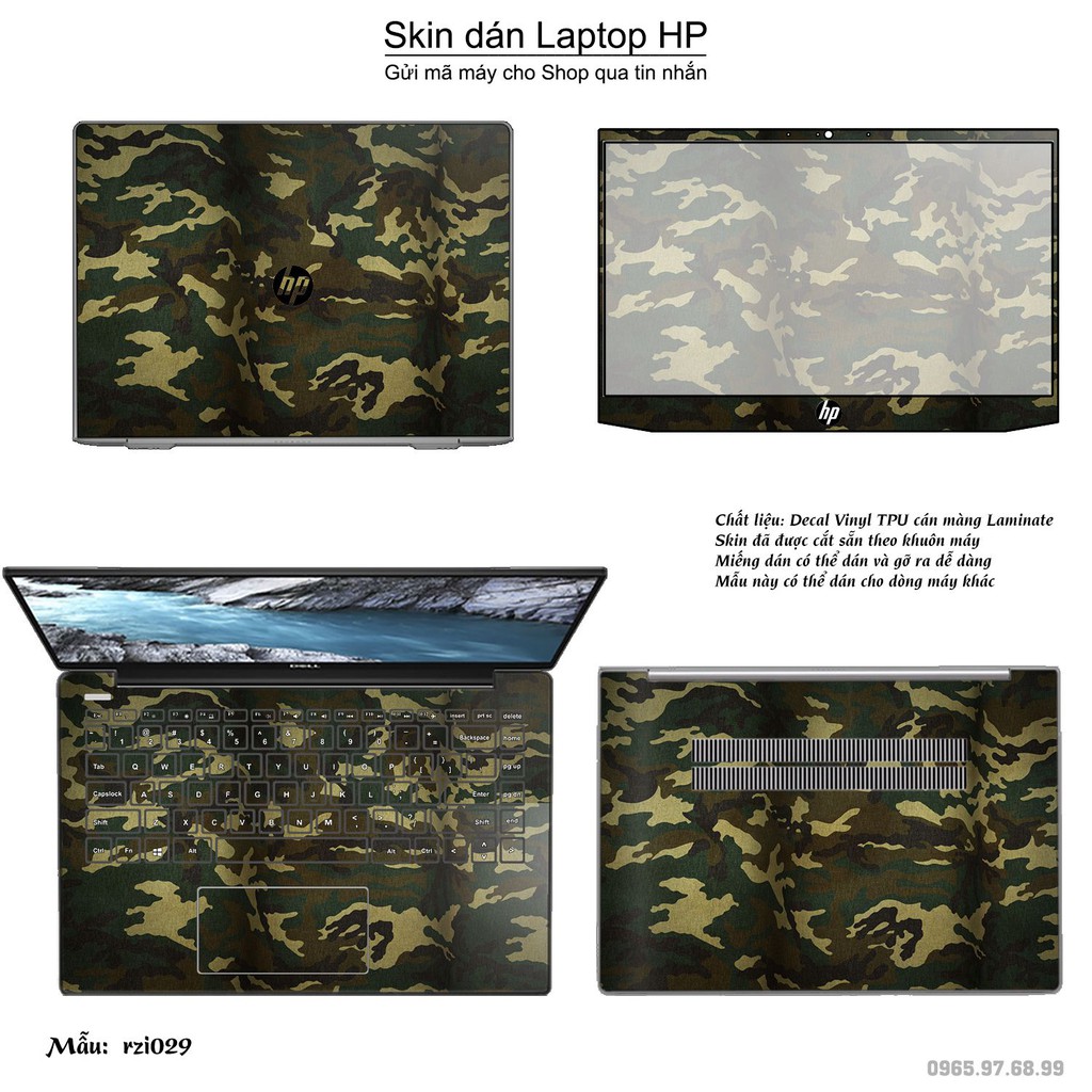 Skin dán Laptop HP in hình rằn ri _nhiều mẫu 2 (inbox mã máy cho Shop)