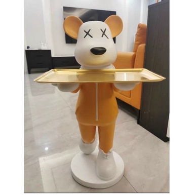 Khay để đồ hình Gấu BearBrick-Mã 4432Y-kt 36x41x76cm,Gấu bồi bàn sang chảnh-decor nhà của,kệ,tủ,quà tặng đẹp ý nghĩa
