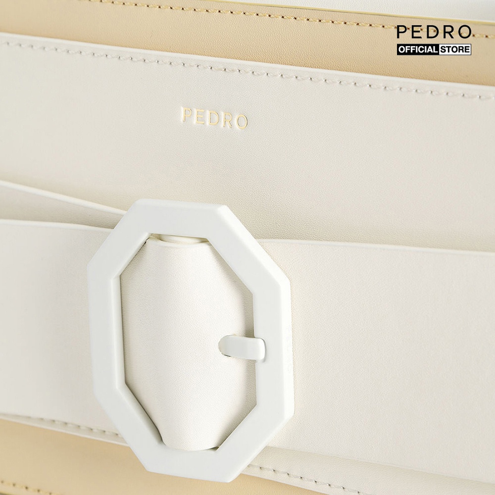 PEDRO - Túi đeo vai nữ hình thang Octagon Buckled Leather PW2-76610039-44