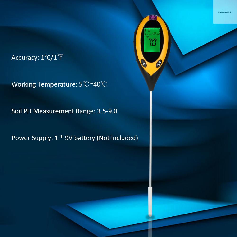Máy Đo Độ Ẩm, Nhiệt Độ Độ Ph Của Đất 4 Trong 1