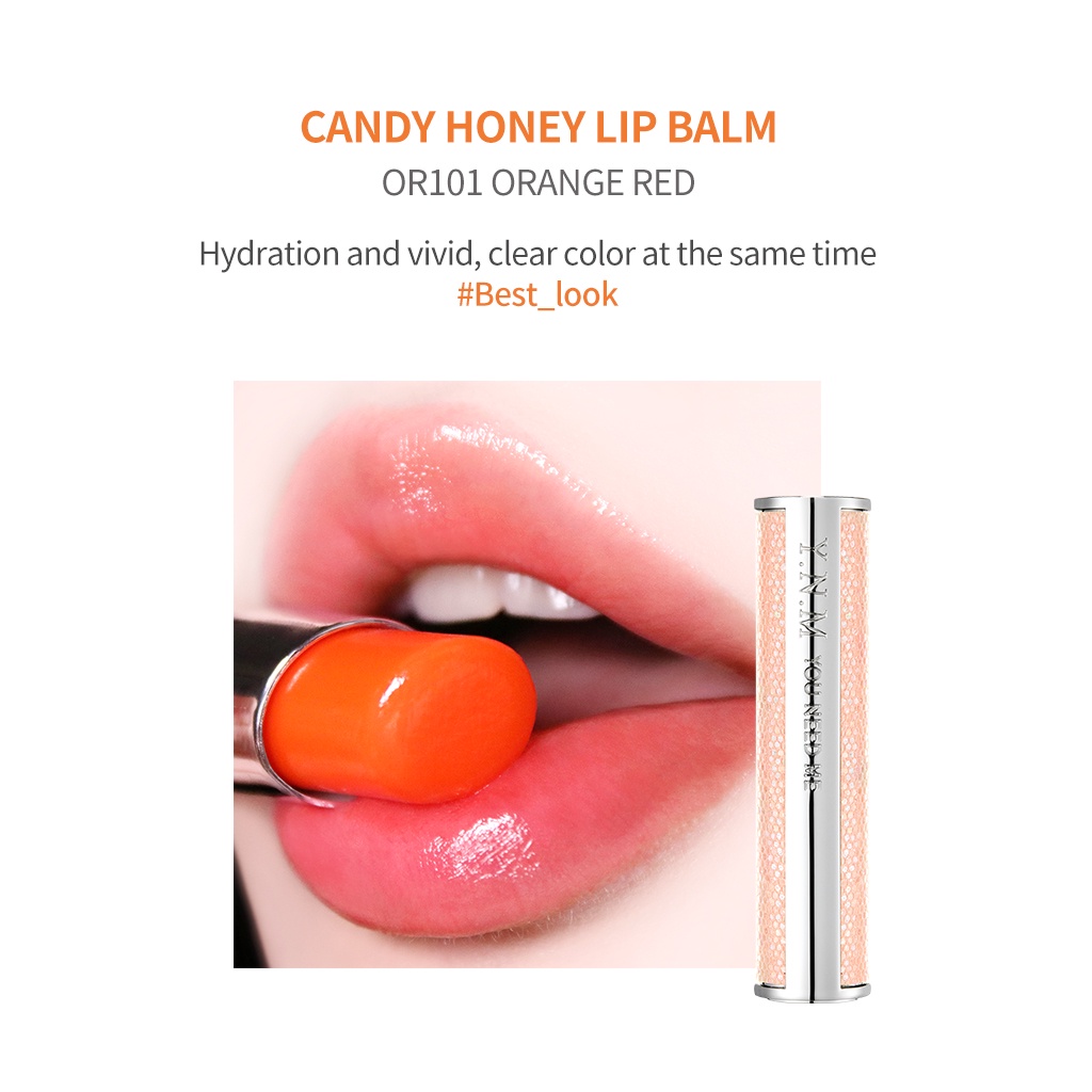 Son dưỡng YNM hương kẹo mật màu đỏ cam 3g