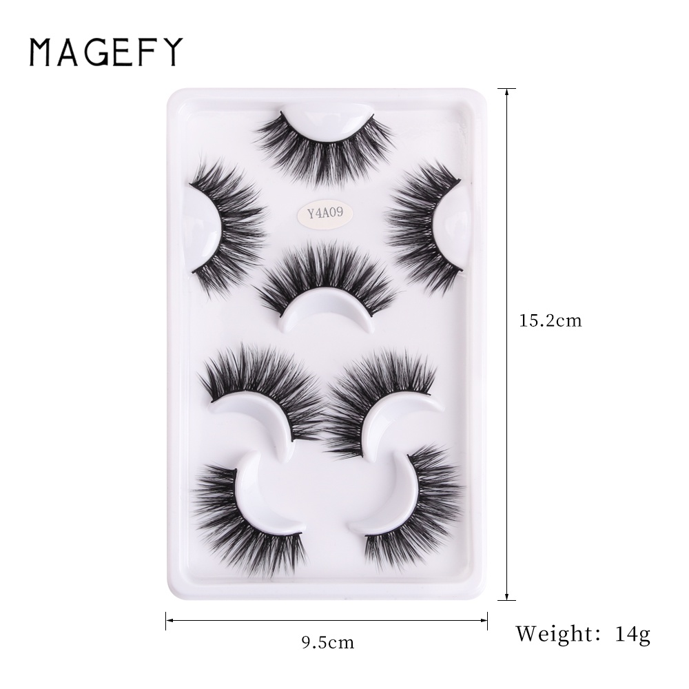 Set 4 cặp lông mi giả MAGEFY cong dày tự nhiên cao cấp