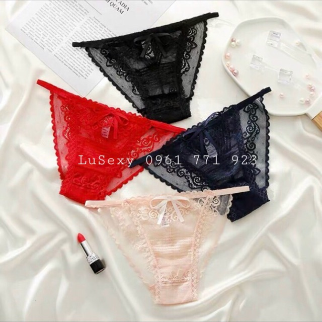 Quần lót nữ cao cấp ren Sexy dây sườn gợi cảm màu đen đỏ trắng hồng - shop đồ lót nam nữ đẹp giá rẻ lusexy | BigBuy360 - bigbuy360.vn