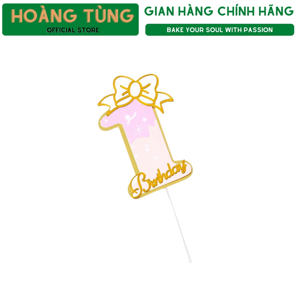 Phụ kiện trang trí bánh sinh nhật, bánh kem Hoàng Tùng A1. A2 (Bộ 5 thẻ)
