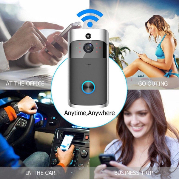 Wireless WiFi DoorBell Smart Video Phone Door Visual Ring Intercom Secure Camera