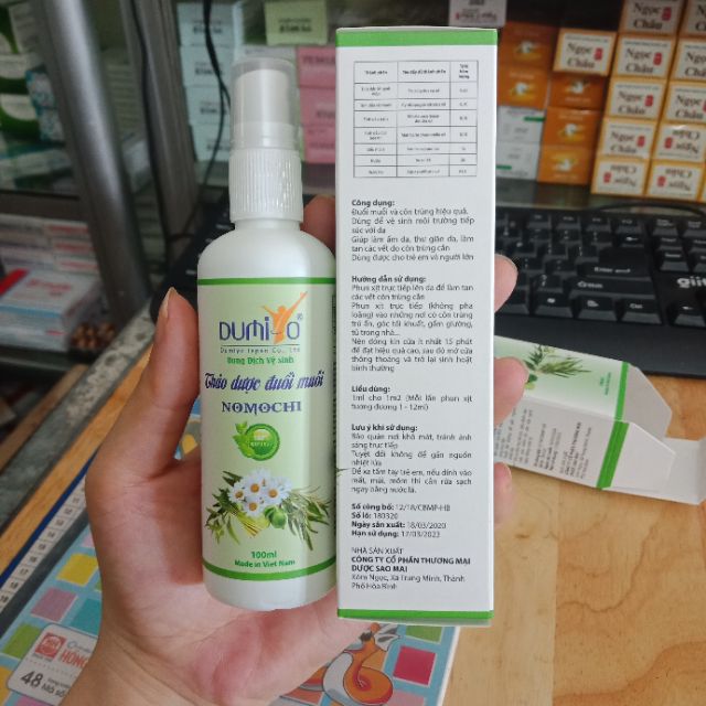 Thảo dược đuổi muỗi Nomochi 100ml