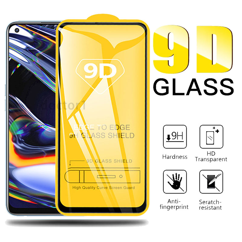 Kính cường lực 9D toàn diện cho OPPO Realme 8 7 6 X2 5 3 Pro 7i C3 X XT 5s 5i 6i Q Narzo 30A 5G