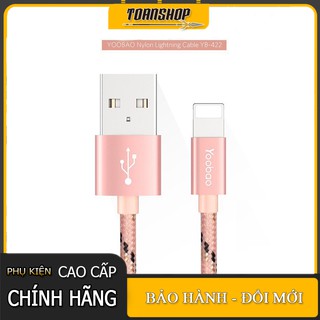Cáp lightning Yoobao YB-422 Bọc dù siêu bền, sạc nhanh ổn định - Dài 1M