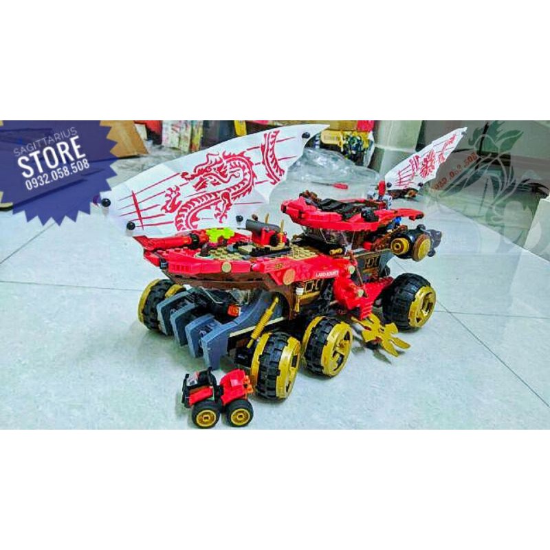 Bộ Lego Lari 11332 Lắp Ráp Xe Tank Sa Mạc Ninjago