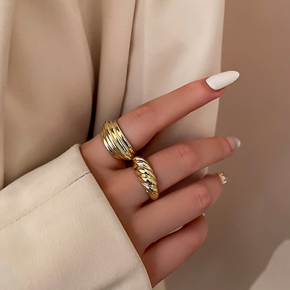 Nhẫn phong cách retro kiểu dáng đơn giản hợp thời trang