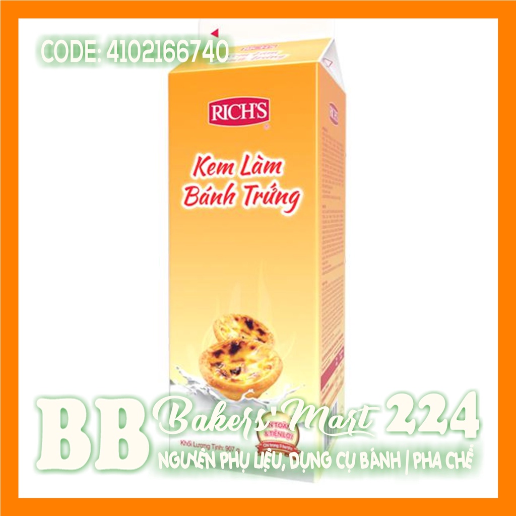 💥 HỎA TỐC 💥 KEM làm bánh Trứng RICH'S - Hộp 1kg