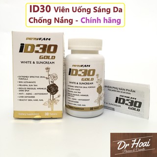 [CHÍNH HÃNG] Viên Uống Trắng Da Chống Nắng ID30 Gold - PETYFAN ID30 GOLD WHITE SUNCREAM