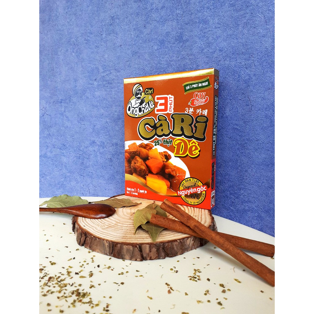 Cà ri 3 phút Dê Ông Chà Và 200g, sản phẩm có thịt thật