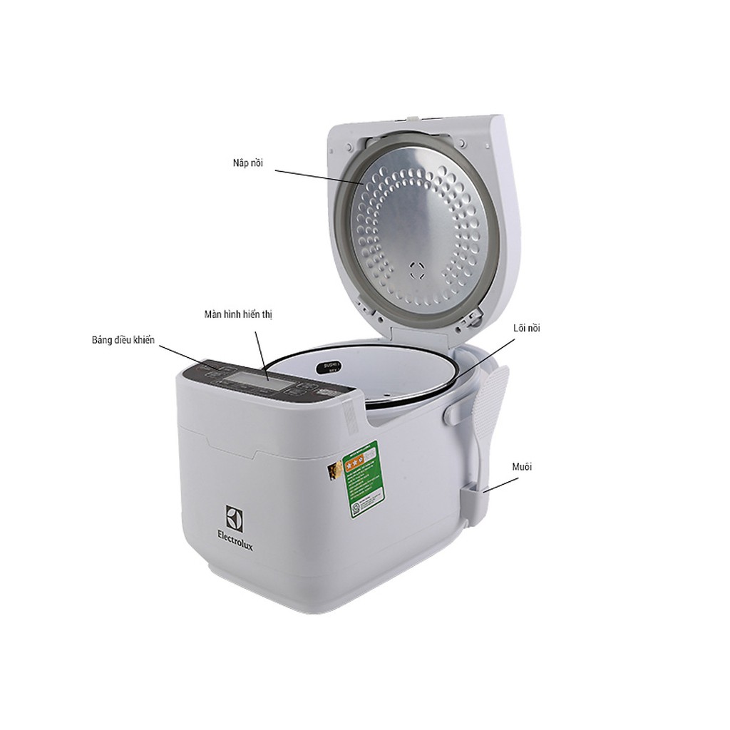 Nồi Cơm Điện Tử Electrolux ERC6503W - 1.2L (Trắng) - Hàng chính hãng