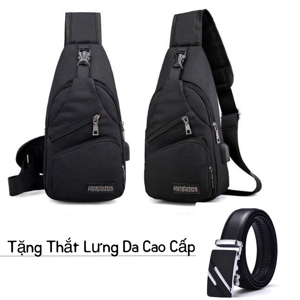 ❤️FREESHIP❤️ Túi Đeo Chéo Uniex Có Cổng Sạc USB -Tặng Thắt Lưng Da Cao Cấp - unisex.shopp | BigBuy360 - bigbuy360.vn