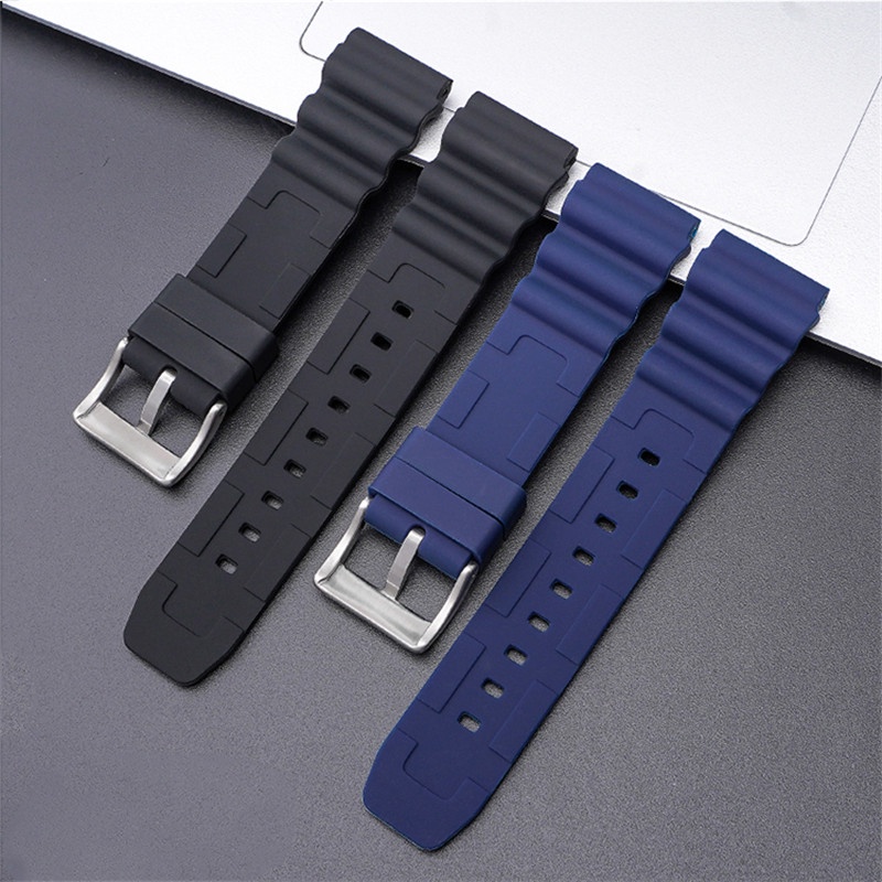 Dây Đeo Đồng Hồ Bằng Silicon Chống Thấm Nước 20mm 22mm Cho Seiko Srx007 SRP777J1