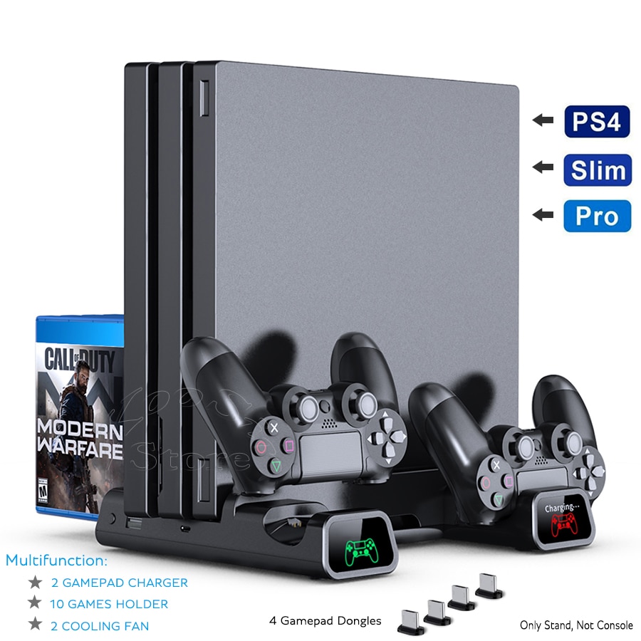 SONY Đế sạc đứng có quạt tản nhiệt cho PS4/ PS4 Pro/ PS4 Slim 2 10 Game Playstation 4