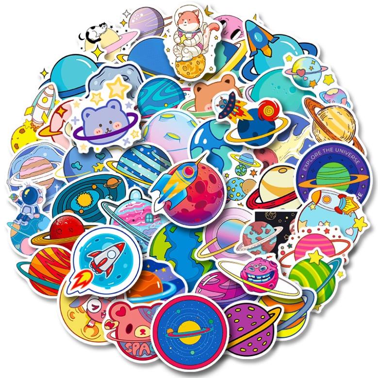 Sticker trang trí sổ MILASO set 50 sticker trang trí sổ họa tiết hoạt hình vui nhộn SS-001419