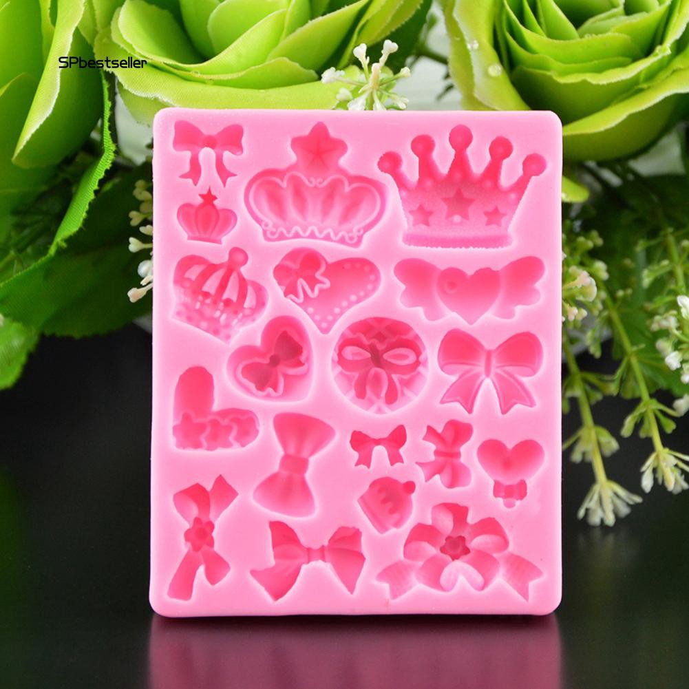 Khuôn làm bánh kẹo hình vương miện 3D bằng silicon