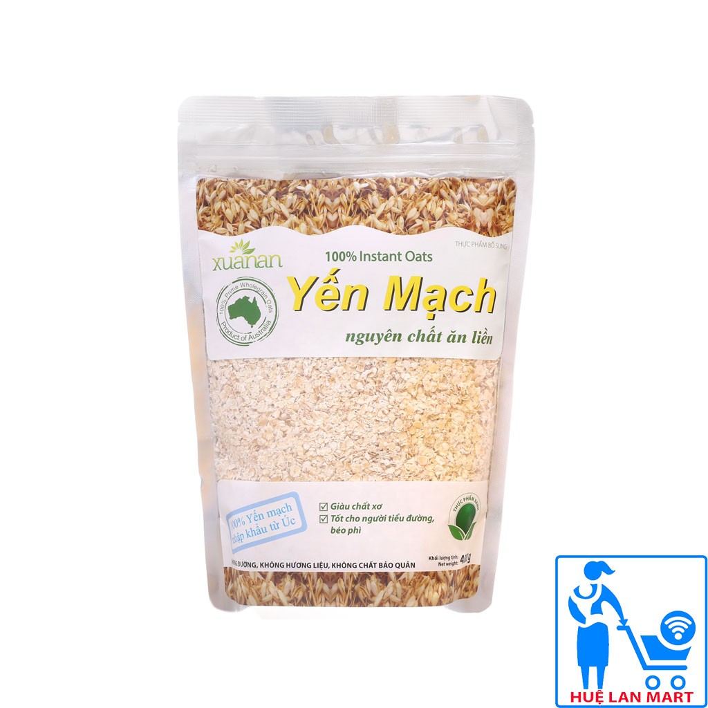 Bột Yến Mạch Nguyên Chất Ăn Liền Xuân An Gói 400g