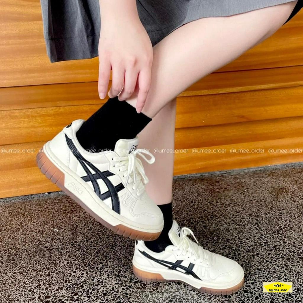 Giày Asics Court màu trắng kem kẻ đen, Giày thể thao nam đẹp, giày đi học cho học sinh, sinh viên cực hot 2023
