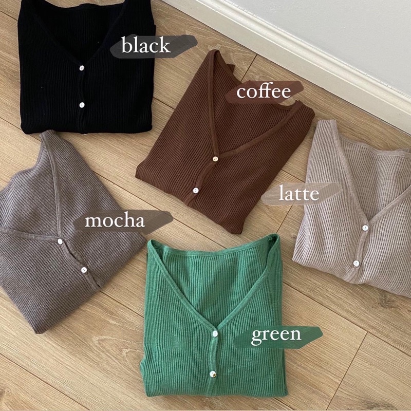 Cardigan len gân cổ V | BigBuy360 - bigbuy360.vn