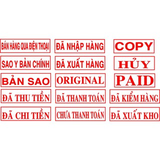 Khắc dấu lệnh đã thu tiền có sẵn (theo yêu cầu)