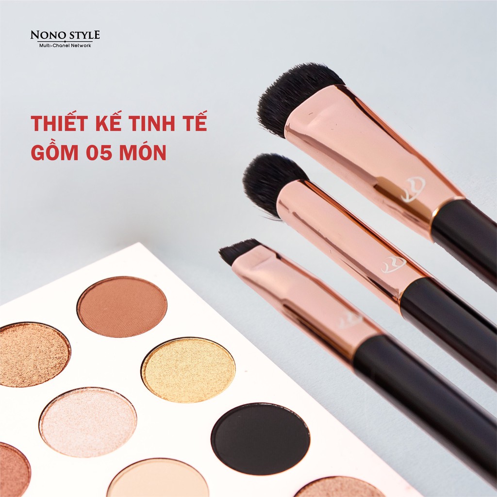 [Sale Off] Bộ Cọ Trang Điểm Cao Cấp - Bộ 5 Món - Lông Mềm Mượt Ăn Phấn, Kem - Đàn Hồi - Hàng Chính Hãng