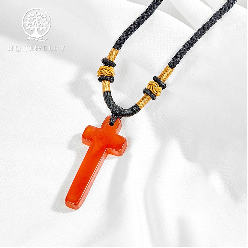Mặt Dây Chuyền Thánh Giá Màu Đỏ NQ Jewelry