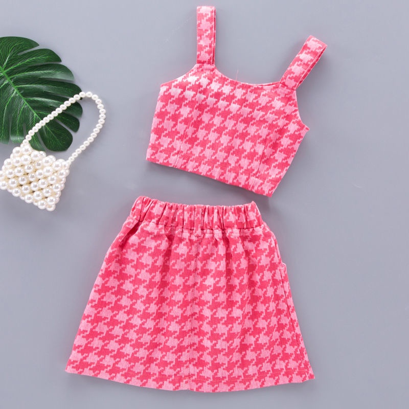 Set Áo Váy Yếm 5 Món Dáng Rộng Thoải Mái Phong Cách Đường Phố Phương Tây Thời Trang Mùa Hè Cho Bé Gái