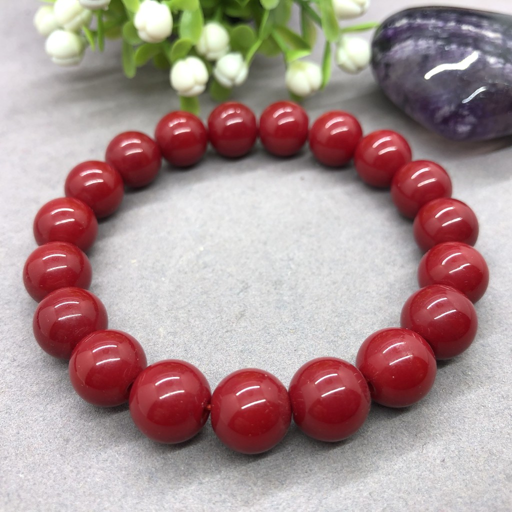 Vòng Tay Chuỗi Hạt Màu Đỏ San Hô Kích Thước 6 / 8 / 10mm