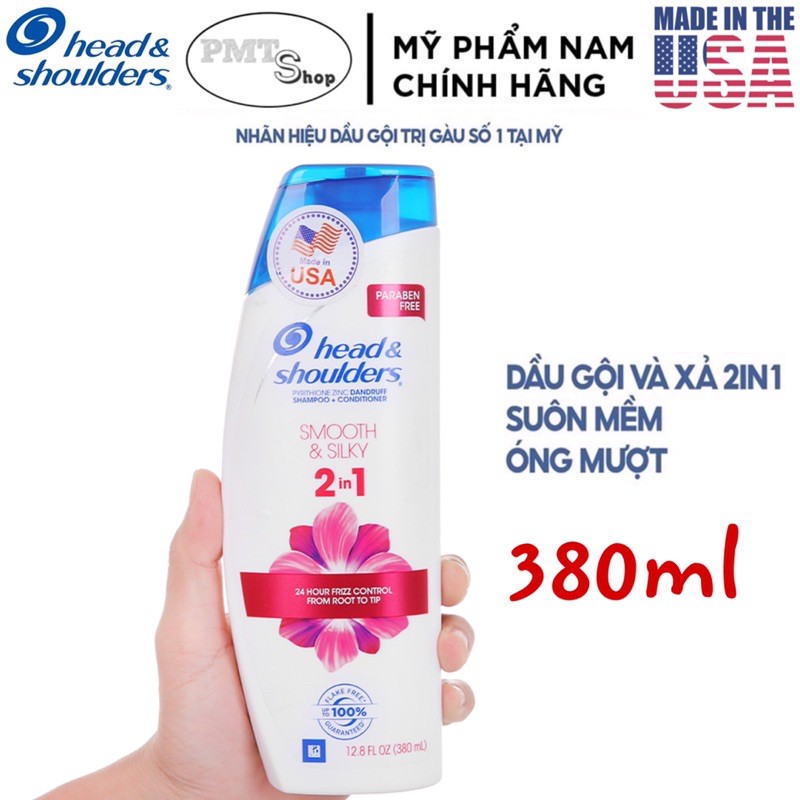 [USA] Dầu gội xả 2in1 Head & Shoulders Classic Dry Scalp Care Smooth & Silky Pure Sport 400ml 380ml sạch gàu - Mỹ | BigBuy360 - bigbuy360.vn