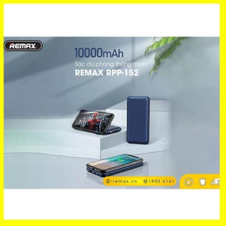 Pin Sạc Dự Phòng Mini Không Dây Remax 10.000mah RPP-152, Cục Sạc Dự Phòng Không Dây, Tích Hợp Giá Đỡ, Bảo Hành 6 Tháng