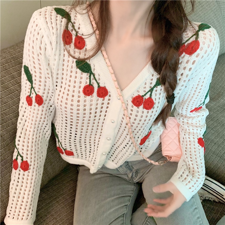 Áo khoác cardigan len ZHELIHANGFEI dệt kim mỏng dáng ngắn chống nắng thời trang mùa xuân mới 2022 cho nữ