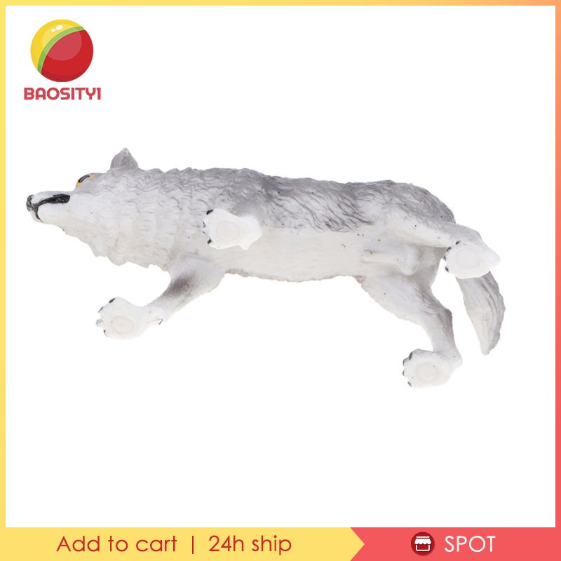 [Baosity1] Mô Hình Sói Xám Đứng 3 Inch Đồ Chơi Giáo Dục Tự Nhiên Cho Trẻ Em