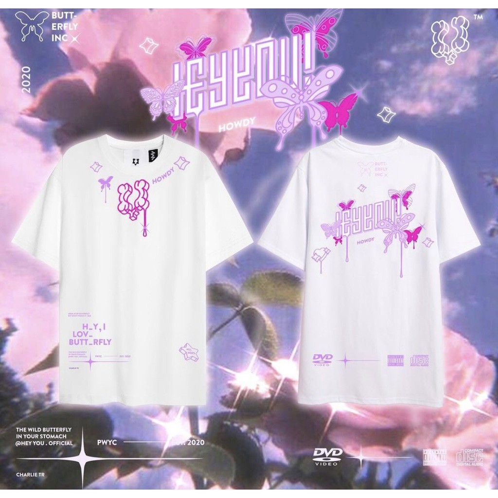 Áo thun UNISEX BUTTERFLY HEY YOU