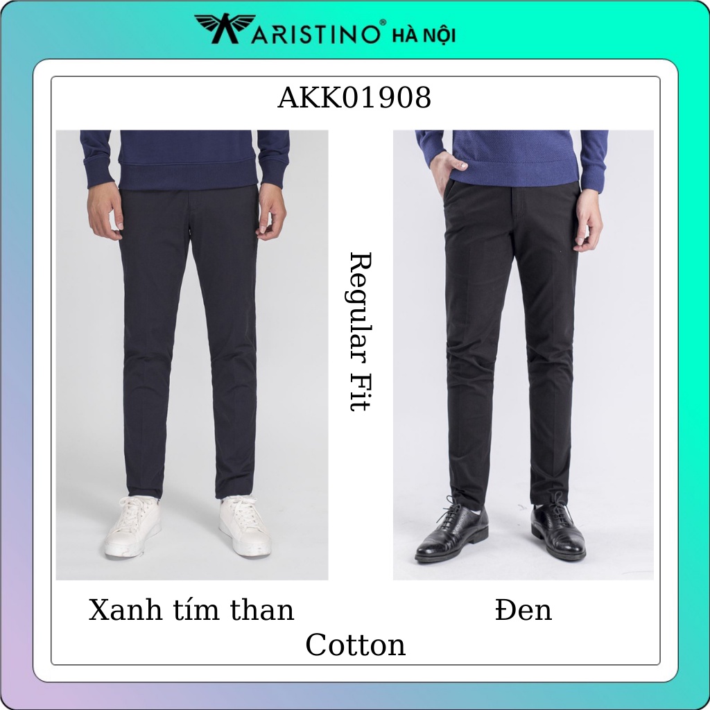 Quần kaki Aristino  kiểu dáng regular fit chất cotton AKK01908