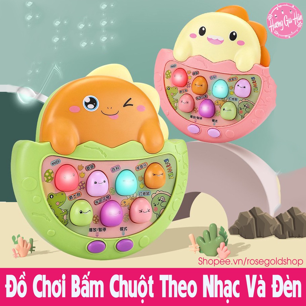 Đồ Chơi Bấm Chuột Theo Nhạc Và Đèn Giúp Bé Rèn Phản Xạ Ngón Tay Và Phân Biệt Màu Sắc