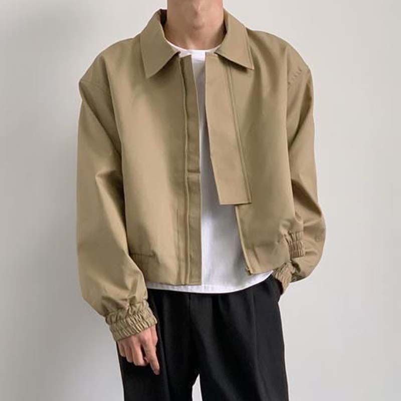 Áo Khoác Bomber Dáng Ngắn Phong Cách Hàn Quốc Thời Trang Xuân Thu Cho Nam