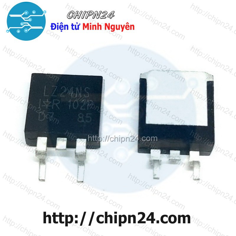 [2 CON] MOSFET Dán IRLZ24 TO-263 18A 55V Kênh N (SMD Dán) (IRLZ24NS IRLZ24NSPBF LZ24NS Z24)