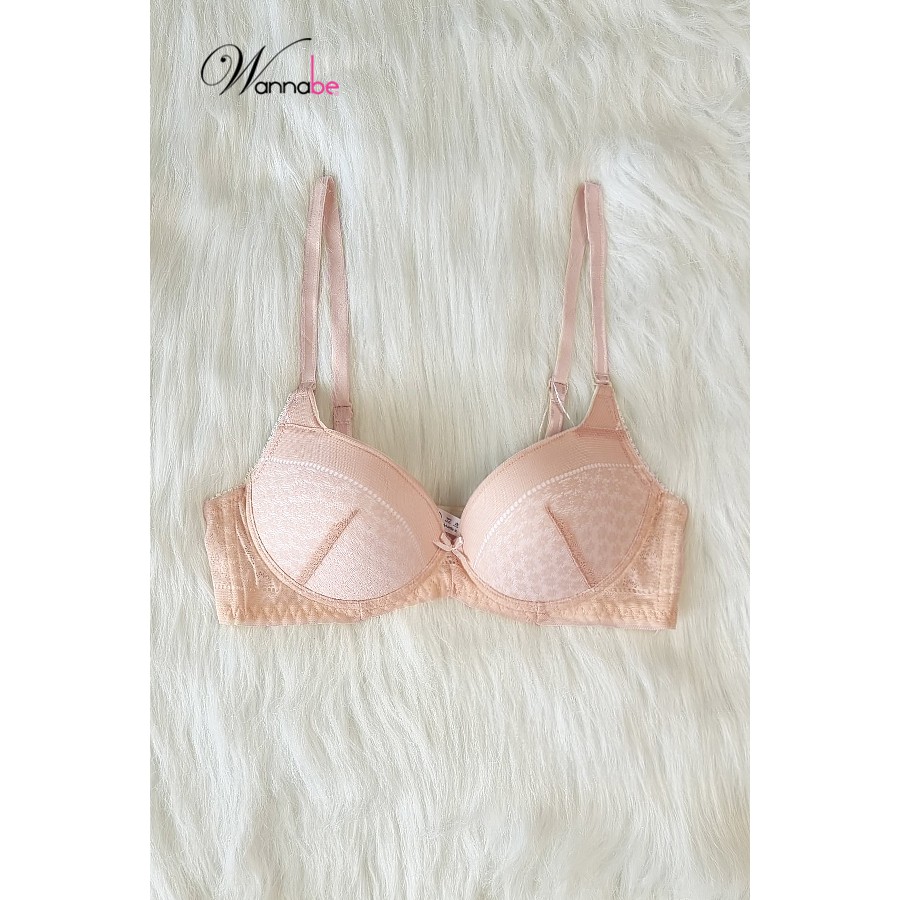 Áo ngực mút mỏng Wannabe ANR13 không gọng ren hoa xinh xắn