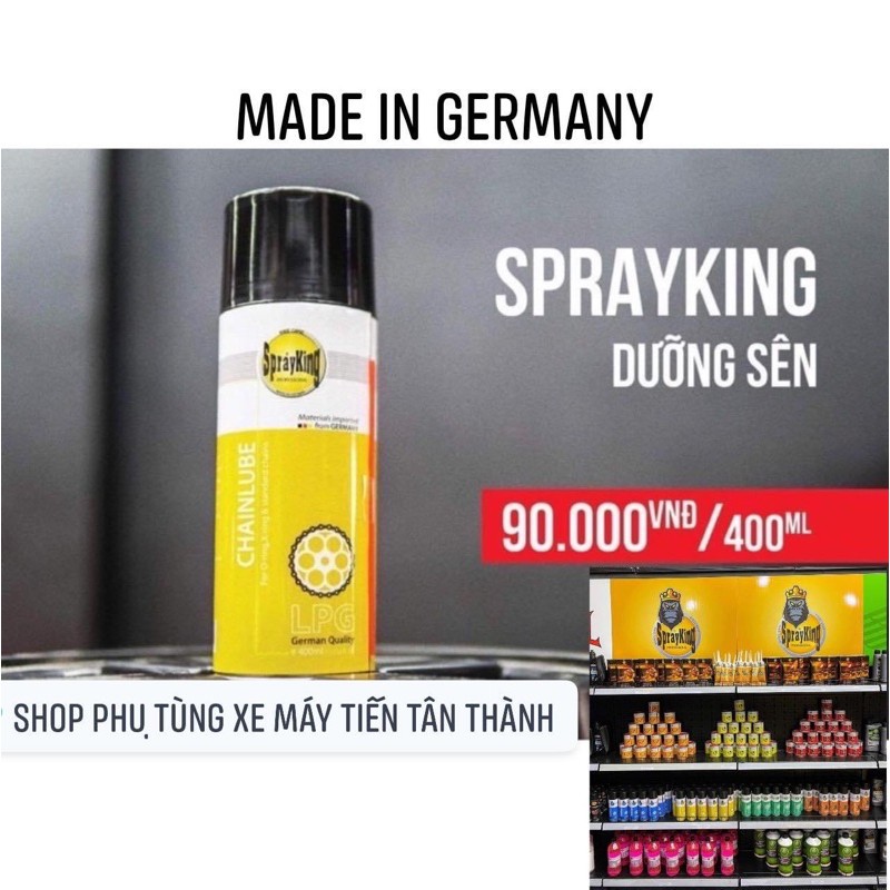 Xịt Dưỡng sên bôi trơn SPRAYKING OTO XE MÁY _DOCHOIXEMAYNHAPKHAU